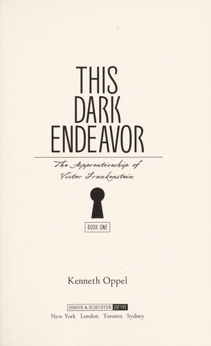 Cover of This dark endeavor