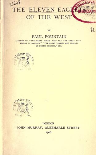 Cover of The eleven eaglets of the West