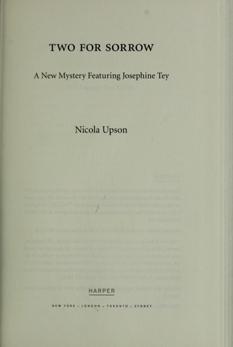 Cover of Two for sorrow