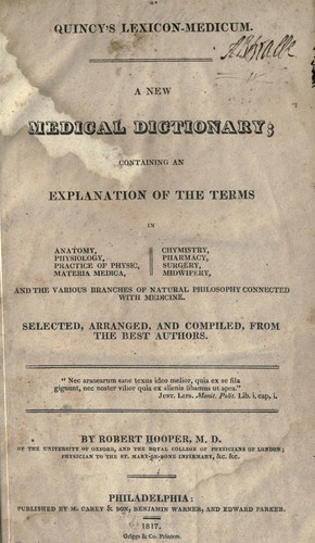 Cover of Lexicon medicum