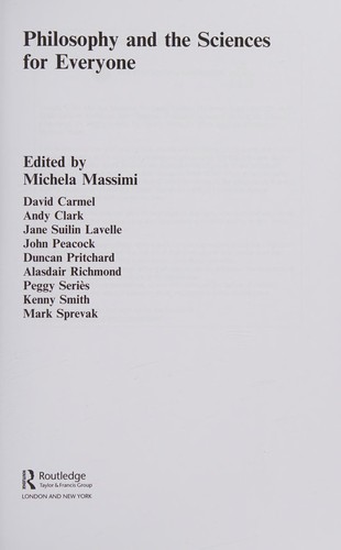 Cover of Philosophy and the sciences for everyone