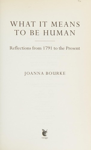 Cover of What it means to be human
