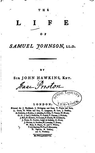 Cover of The life of Samuel Johnson, LL.D